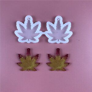 Hemp Leaf Silicone Earring Mold